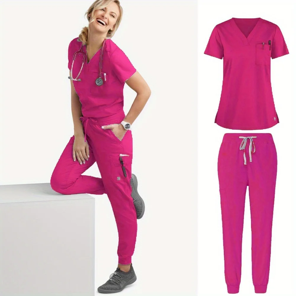 

Oral Hospital Scrub Suits Operating Room Scrub Sets Doctor & Nurse Uniforms SPA Beauty Salon Workwear