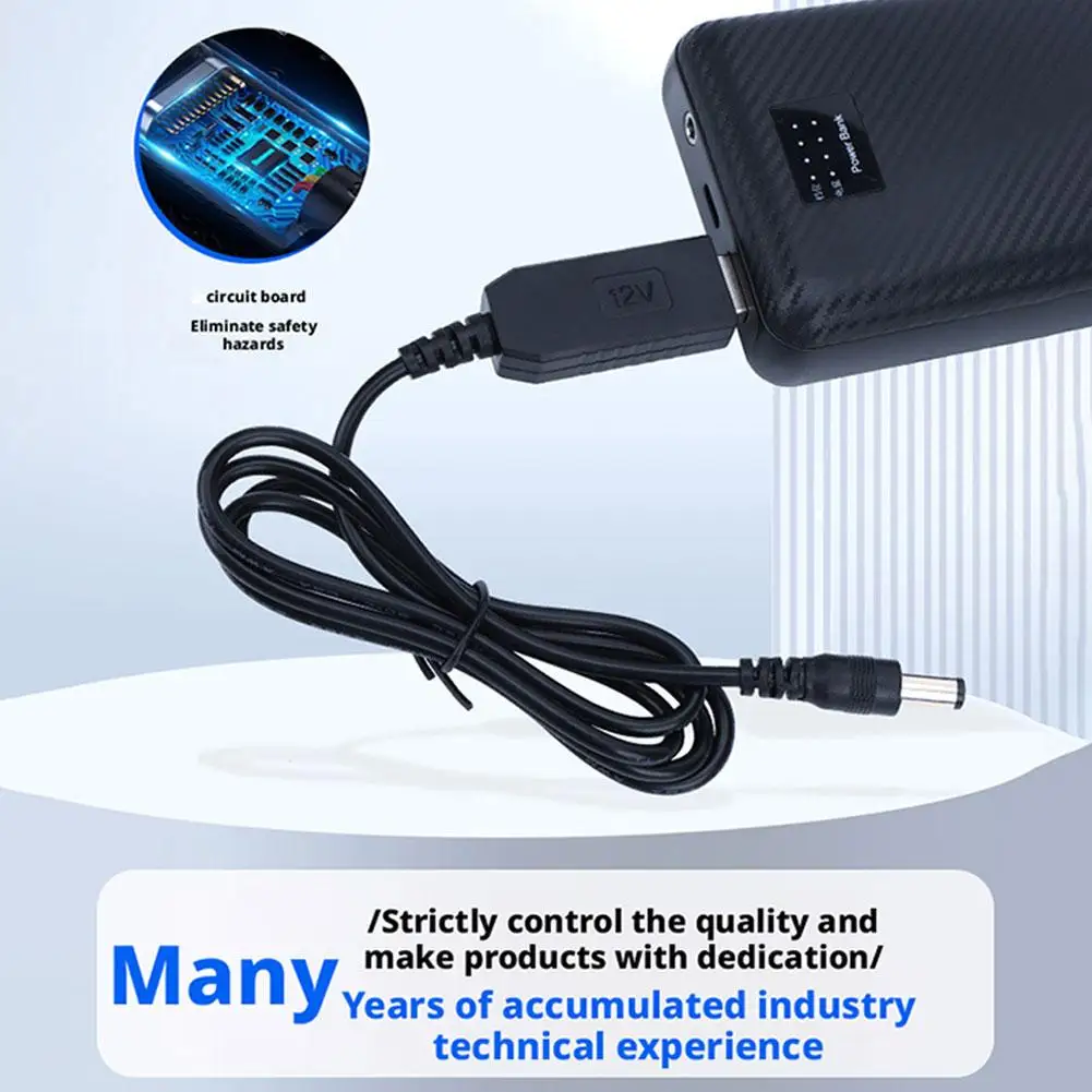9/12V USB To DC Power Charging Cable 5.5*2.1mm Power Boost Cable Power Cable With 8 DC Interfaces For Routers, Modems