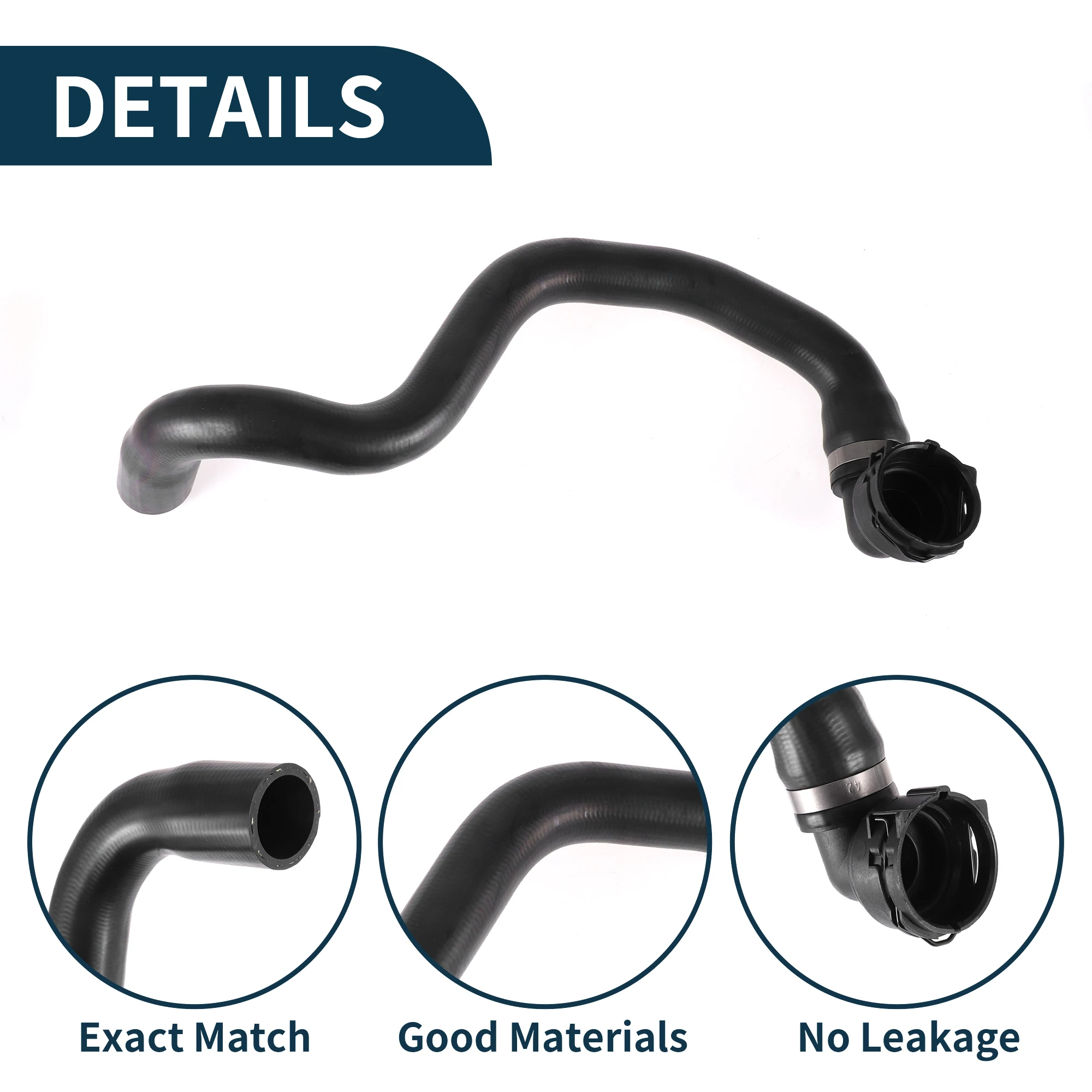 

UXCELL Radiator Hose Coolant Pipe for Volvo V40 2014 Rubber Black 1 Pcs