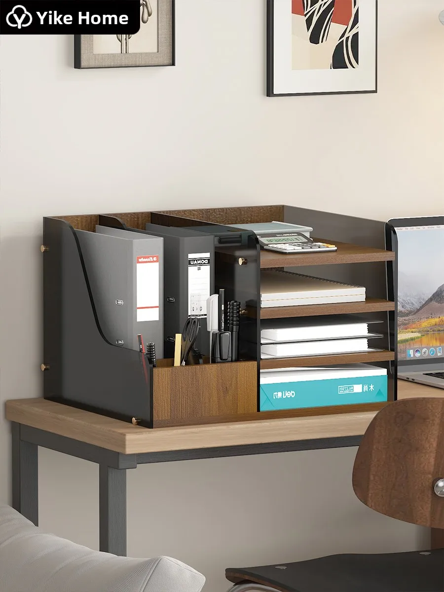 

Desktop A4 File Storage Box Document Holder Magazine Ra Office Archive Organizer Home Bookelf Data Ra Simple Sle