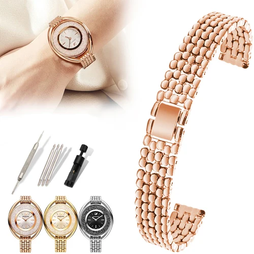 Correa de acero de precisión para swa-rovski Fossil Casio, pulsera de Metal, cadena de reloj Universal, 10mm, 12mm, 14mm, 16mm, 18 mm