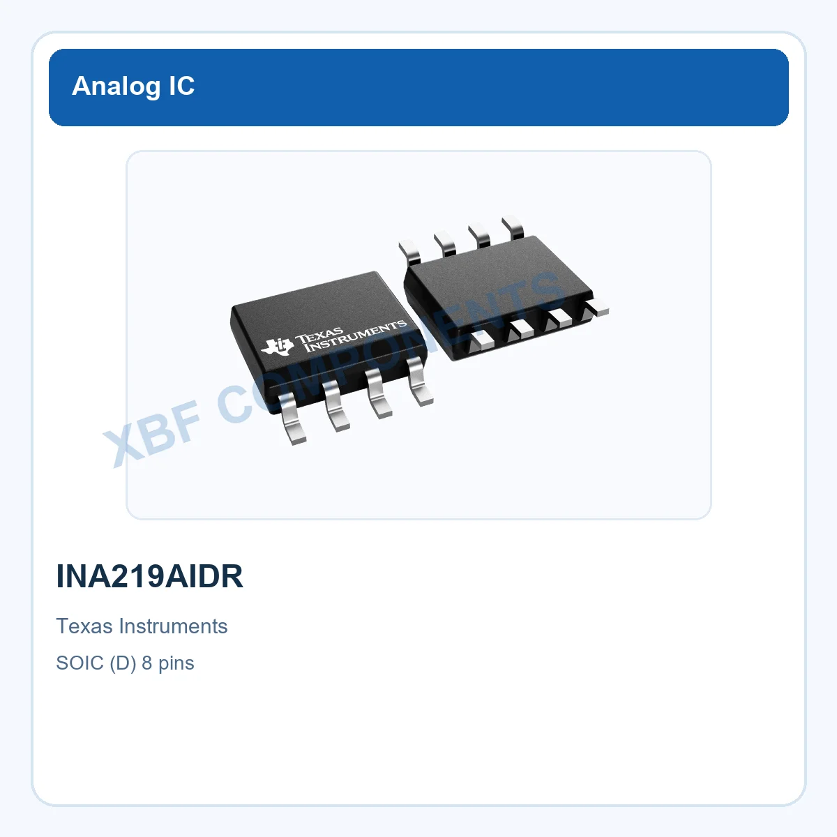 Texas Instruments INA219AIDR Current Sense / Instrumentation Amplifier