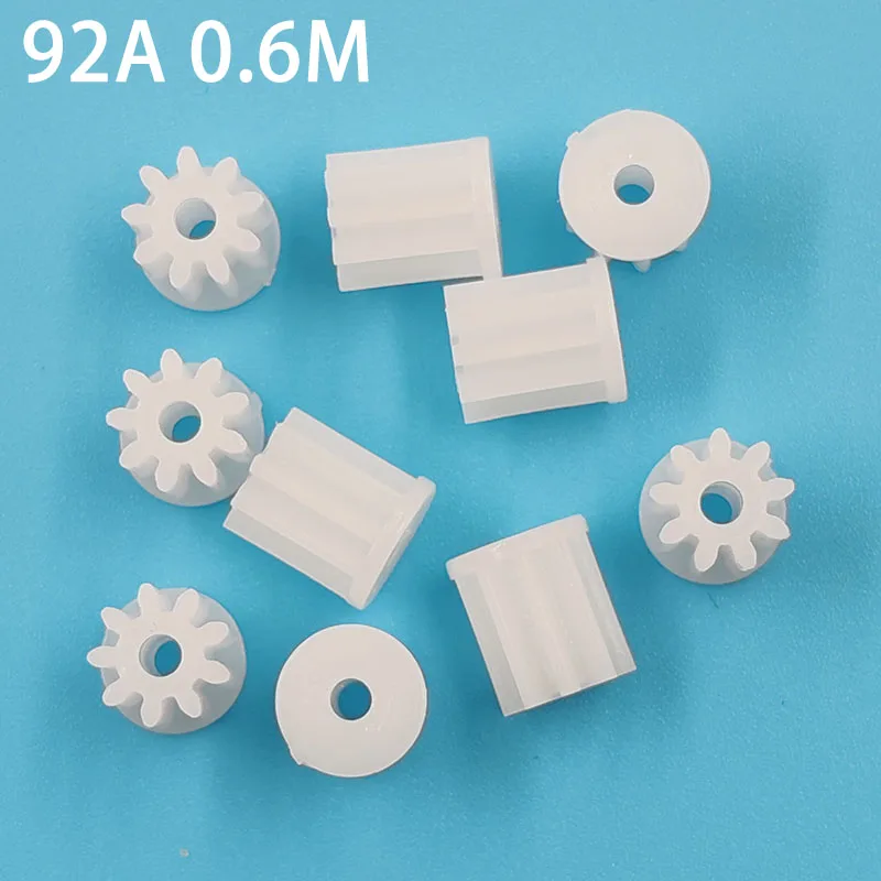 

9T 0.6M Plastic Motor Gear 9 Teeth OD=6.6mm DIY Toy Model Parts 92A Shoulder