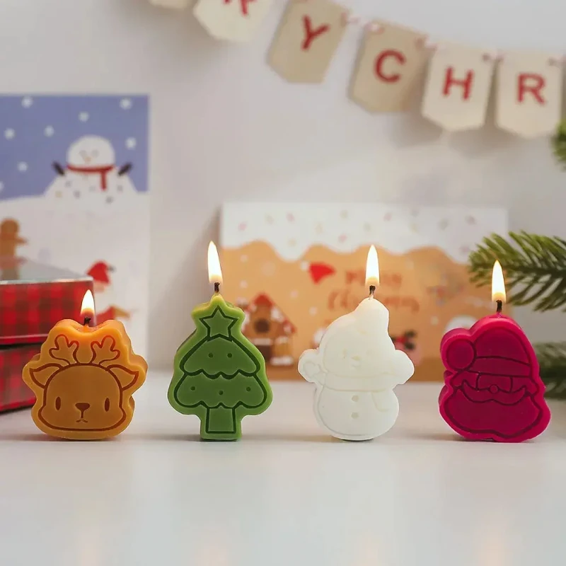 Kreative Weihnachten Schneemann Lebkuchenmann Weihnachten Kerze Aromatherapie Geschenk Set Home Dekoration Geburtstag Geschenke