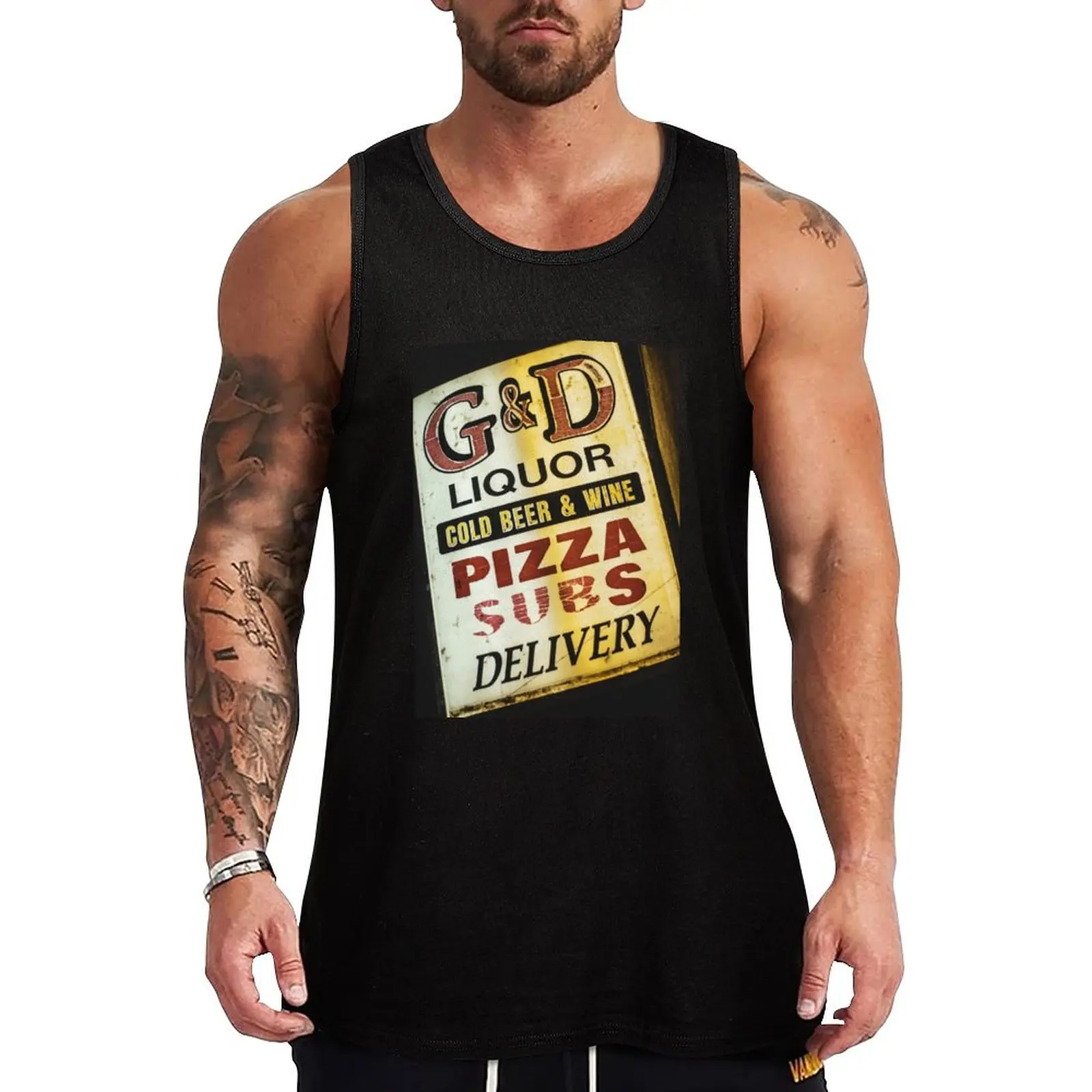 

Throwback G&D Sign Tank Top summer clothes Muscle fit Men's summer clothes men clothing