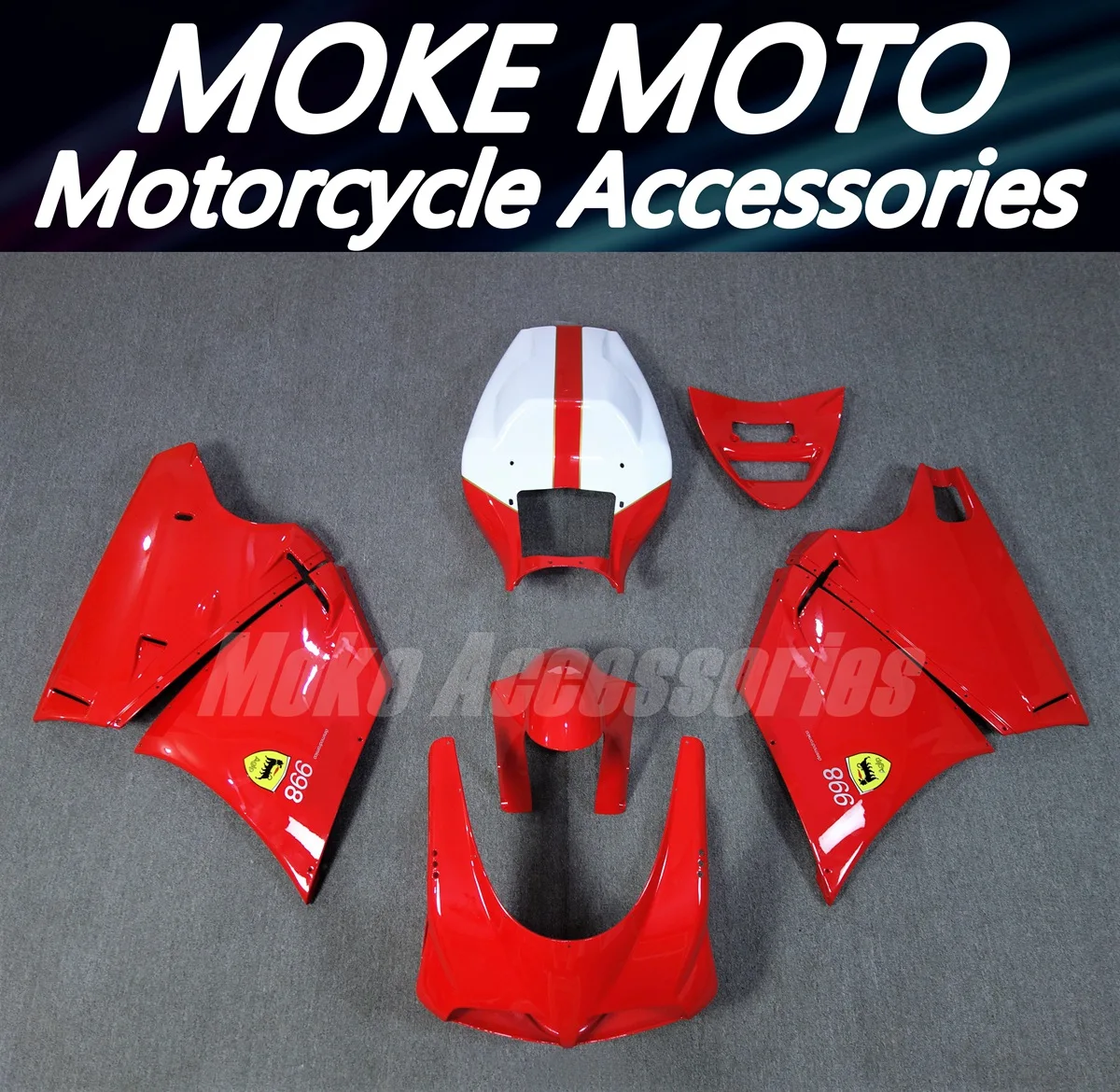 

Moke moto Motorcycle Fairings Kit Fit For 748 916 996 998 Bodywork Set Abs High Quality Injection NEW Red