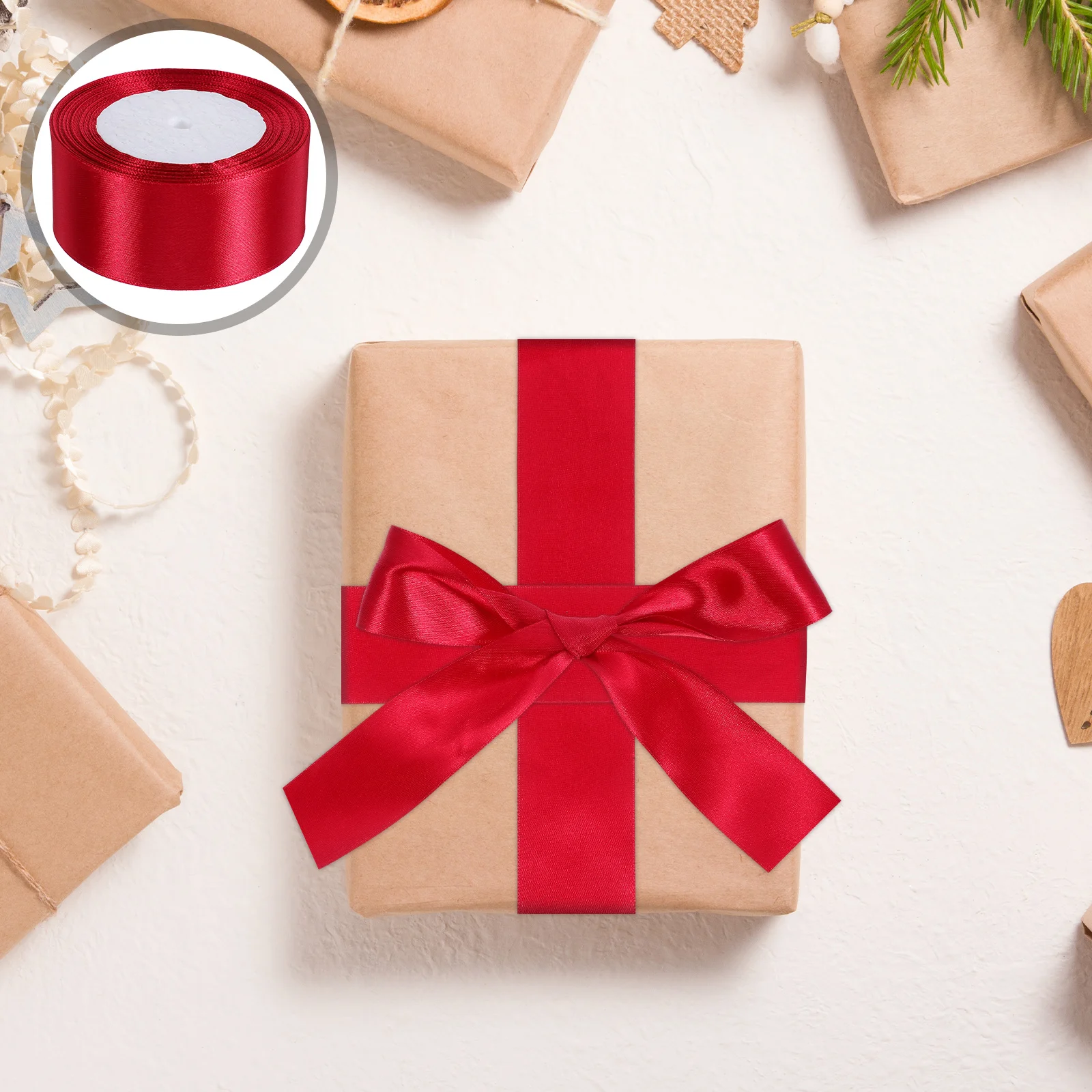 

1 Roll Durable Polyester Wide Ribbon for Gift Wrapping DIY Crafts Bow Making Floral Arrangements Wedding Holiday Party