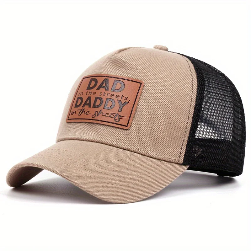 Dad Embroidery Baseball Caps for Men 2024 Summer Breathable Mesh Trucker Hats for Men Adjustable Golf Cap Male Gifts for Dad