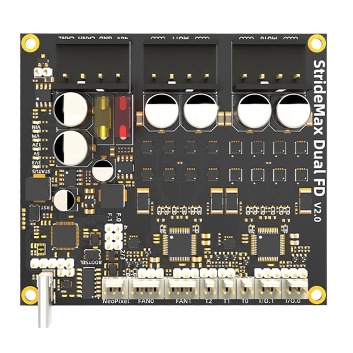 

StrideMax Dual FD Motherboard Tmc5160 and Car Fuse 60V Max Boards Support Klipper & RRF for Voron VZ 3D Printers