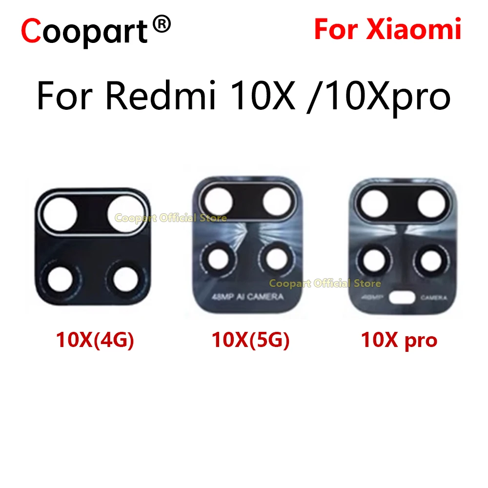 Coopart New Rear Back Camera Glass Lens Cover for Xiaomi Redmi 10X 4G 5G 10X pro M2003J15SC M2003J15SG M2003J15SS