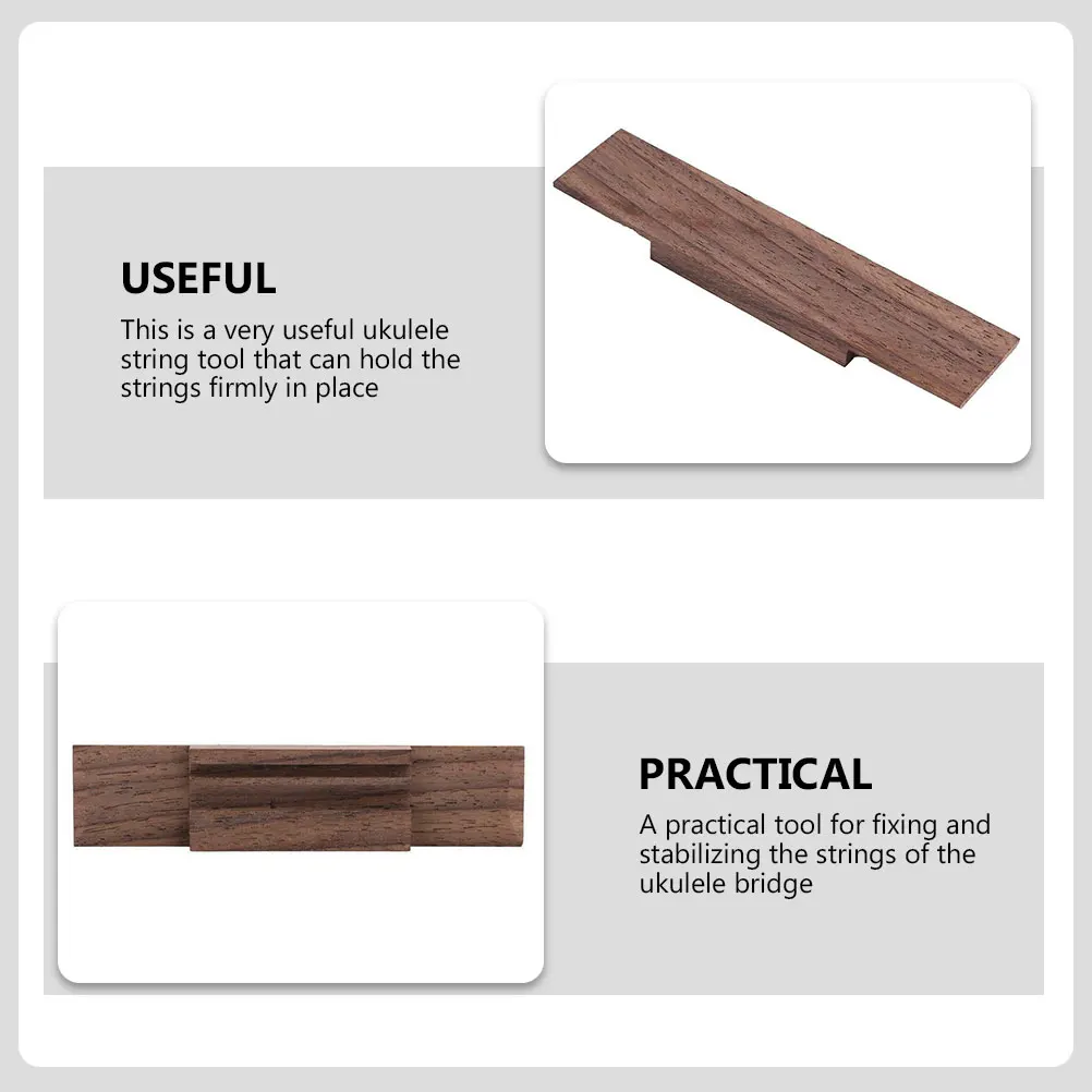 

Wooden Adjustable Ukulele Bridge Saddle Repair Fittings Stabilizing String Tool Replacement Parts for Ukulele Nut Accessories