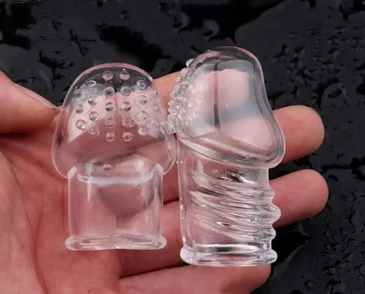 Extension Reusable Condom Penis Sleeve Male Delay Spike Clit Massager Cover Enlargement Time Crystal Clear Condoms Adult SexToy