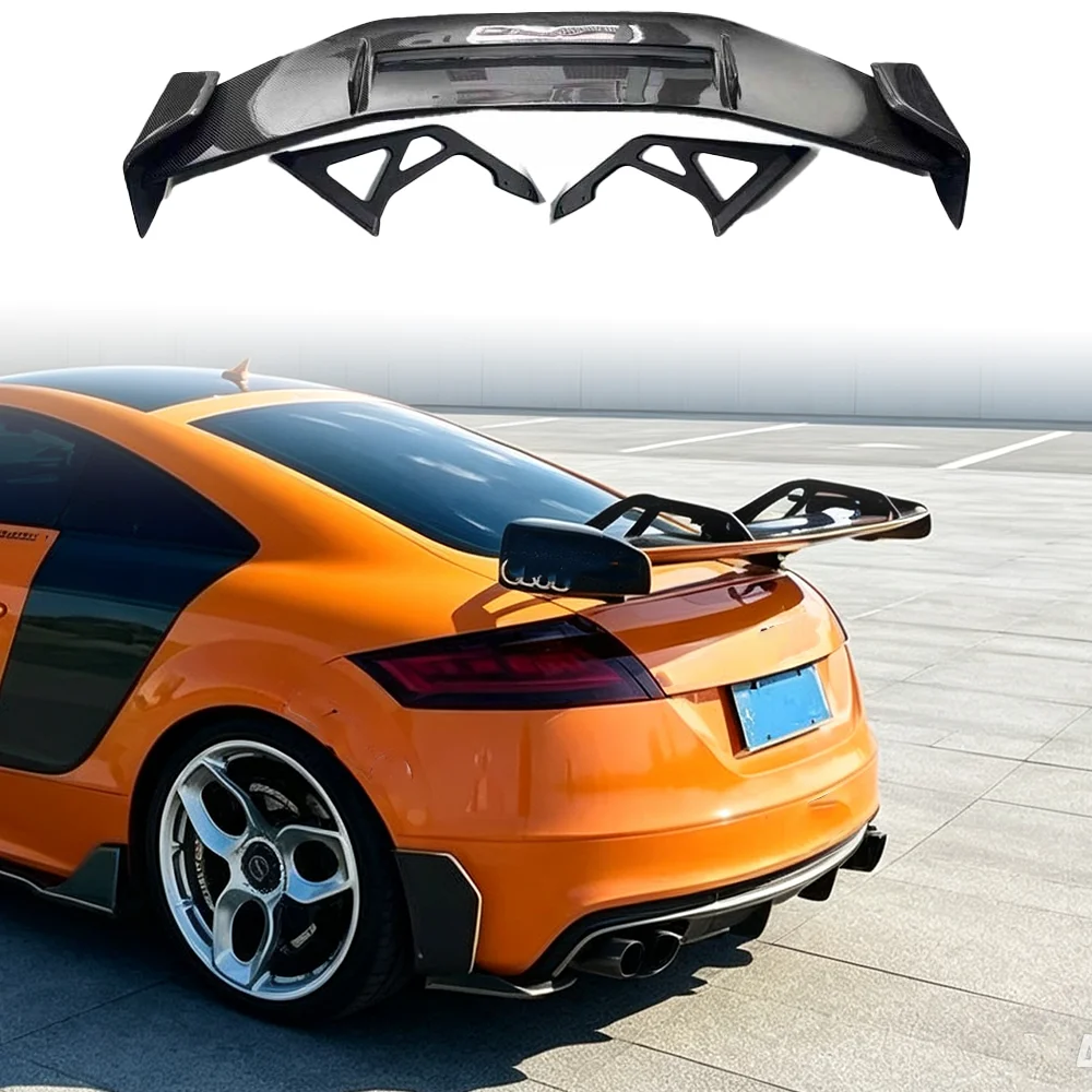 for Audi TTS MK2 100% carbon brazed MK3 rear spoiler unpainted luggage compartment rear wing car modification parts