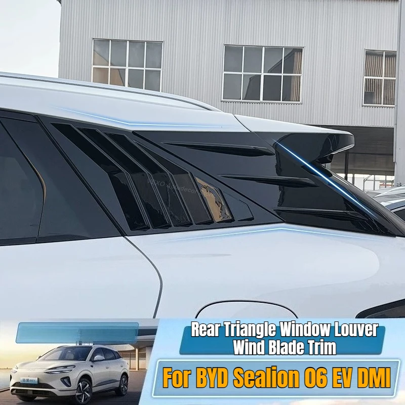 ペアカーリアトライアングルウィンドウルーバーサイドシャッターカバー-byd-sealion-06-ev-dmi改造ステッカートリム外装アクセサリー