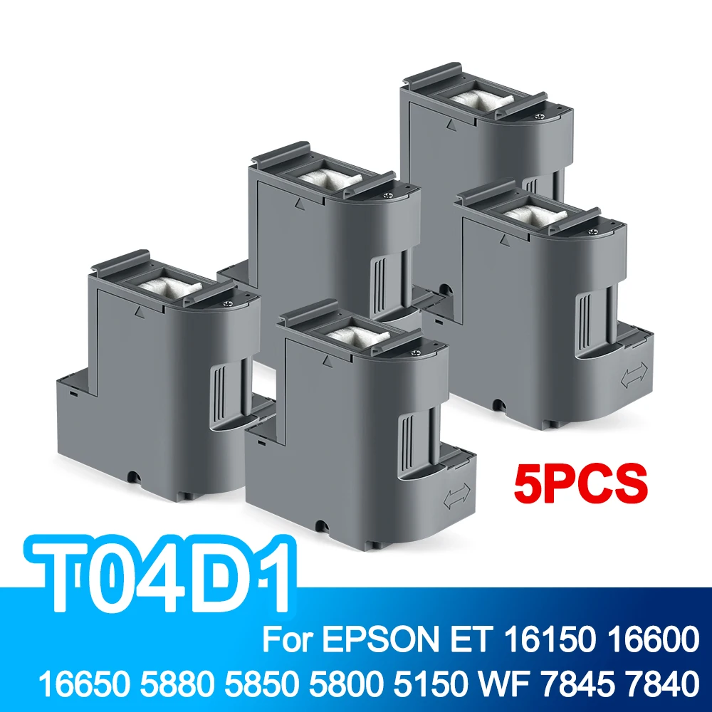 

5PCS T04D100 T04D100 T04D1 EWMB2 Ink Maintenance Box for EPSON L6160 L6168 L6170 L6178 L6190 L6191 L6198 L6161 L6166 L6171 M2148