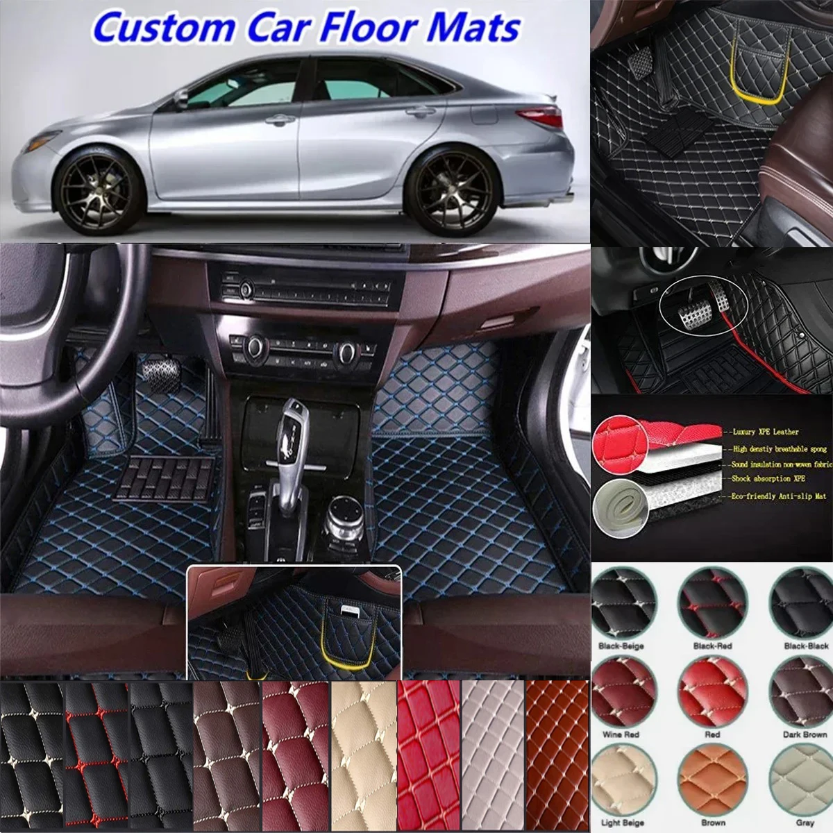 all weather leather Car Floor Mats For BMW Z4 E85 E86 E89 G29 Auto Carpets Foot floor liners Accessorie