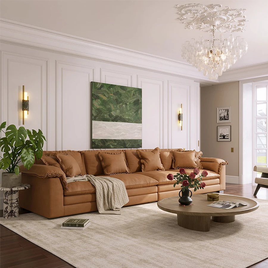 

Living Room Furniture Sofa Combination L-shaped Fabric Sofa Set Can Be Customized Recliner Sofa Set