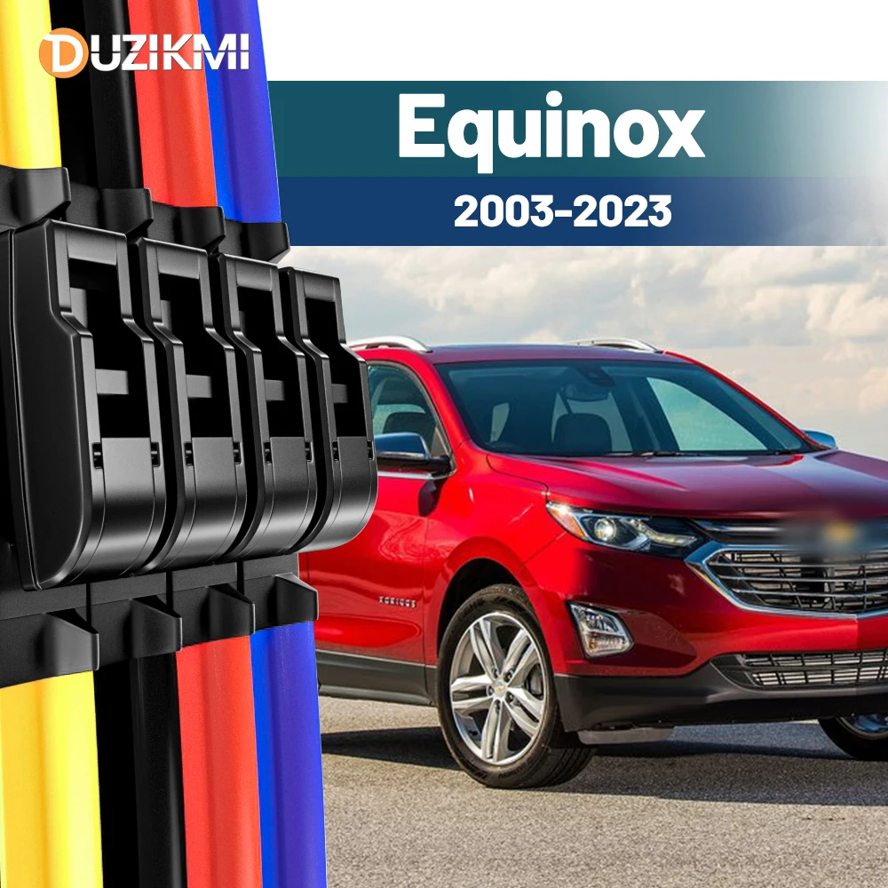 Für Chevrolet Equinox 2003-2023 2015 2016 2017 2018 2019 2020 2021 2022 2 Stück Frontscheibe Scheibenwischerblätter Rot Blau