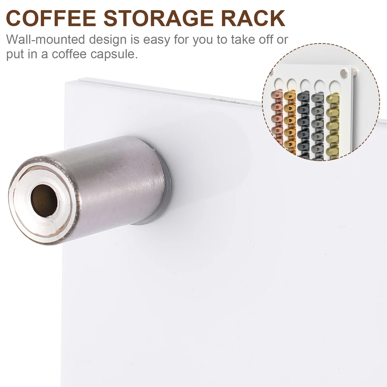 

Coffee Capsule Holder Capsules Display Rack Storage Wall-mounted Container Acrylic