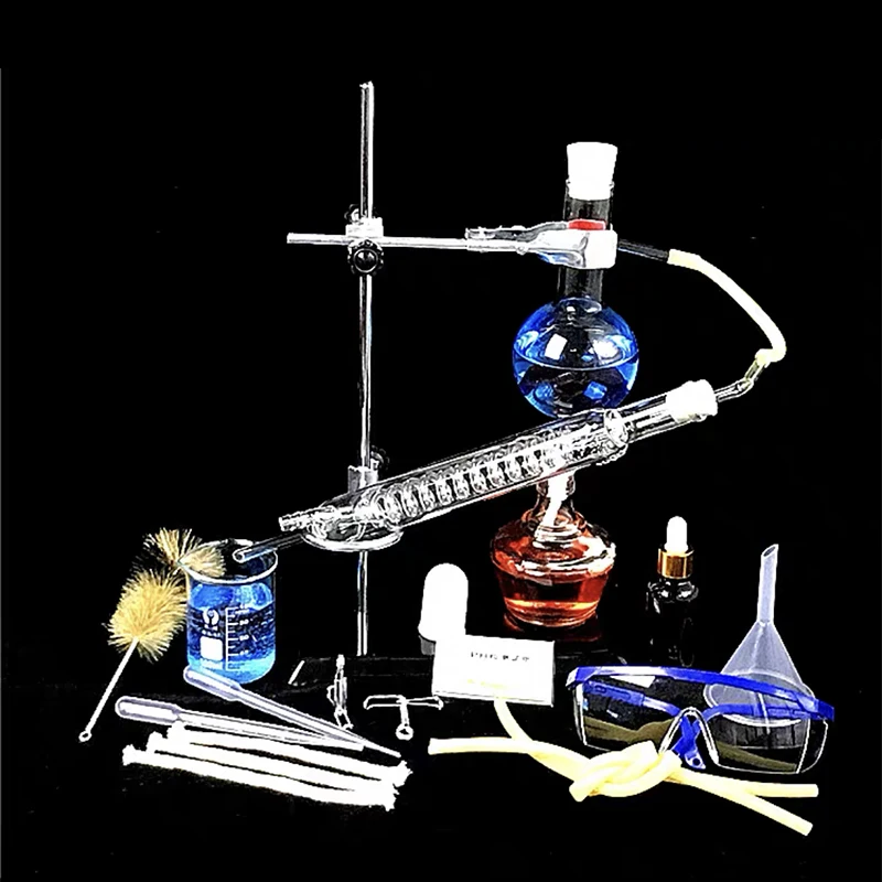 150ml Glass Essential Oil Steam Distilling Lab Apparatus Hydrosol Distillation Chemistry Teaching Equipment