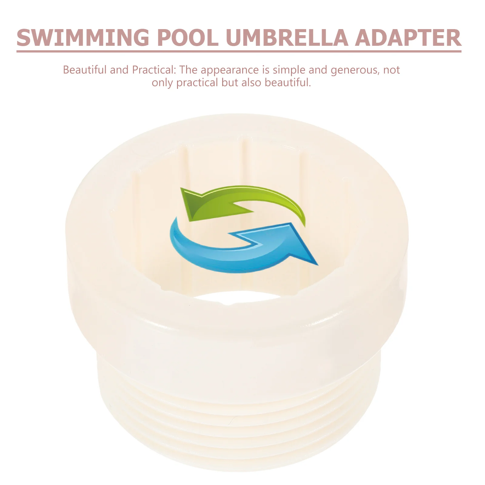 

2Pcs Pool Umbrella Stabilizer Adapter Threaded Plug Sturdy Plastic Outdoor Patio Umbrella Stand Holder Pool Umbrellas Stabilizer