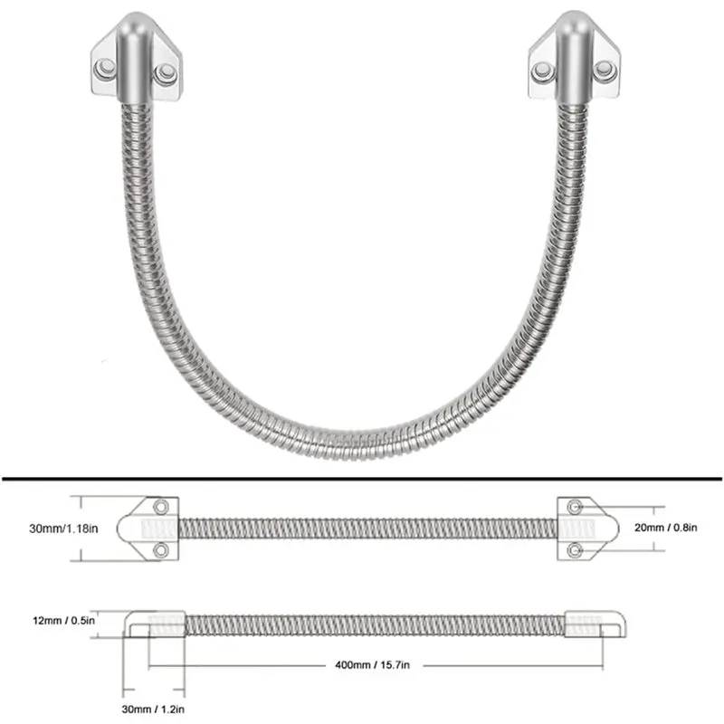 

Flexible Armored Door Loop 3Pcs, Gooseneck Door Cable Protector, Door Wire Conduit Power Transfer For Home-[LIFEAA98]