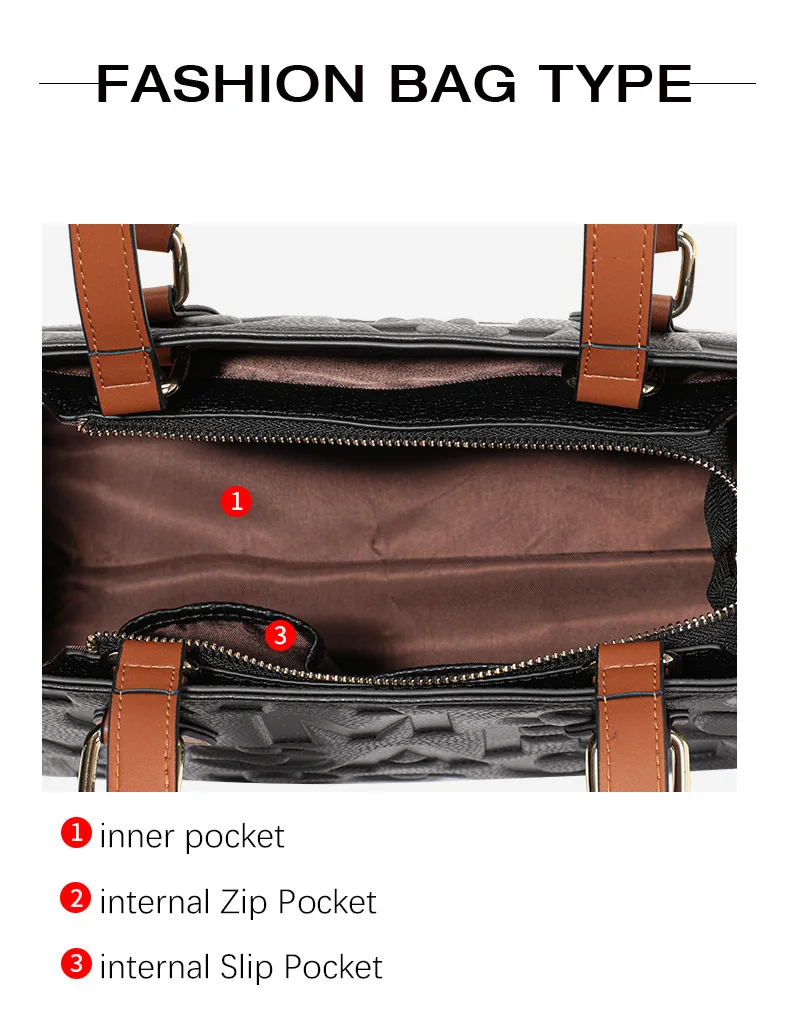 Große Kapazität Multi-Taschen Rindsleder Damen Tragetasche Buchstaben-Prägung Farbblock Handtasche Tragbare Schulter-Pendlertasche – Detail 5