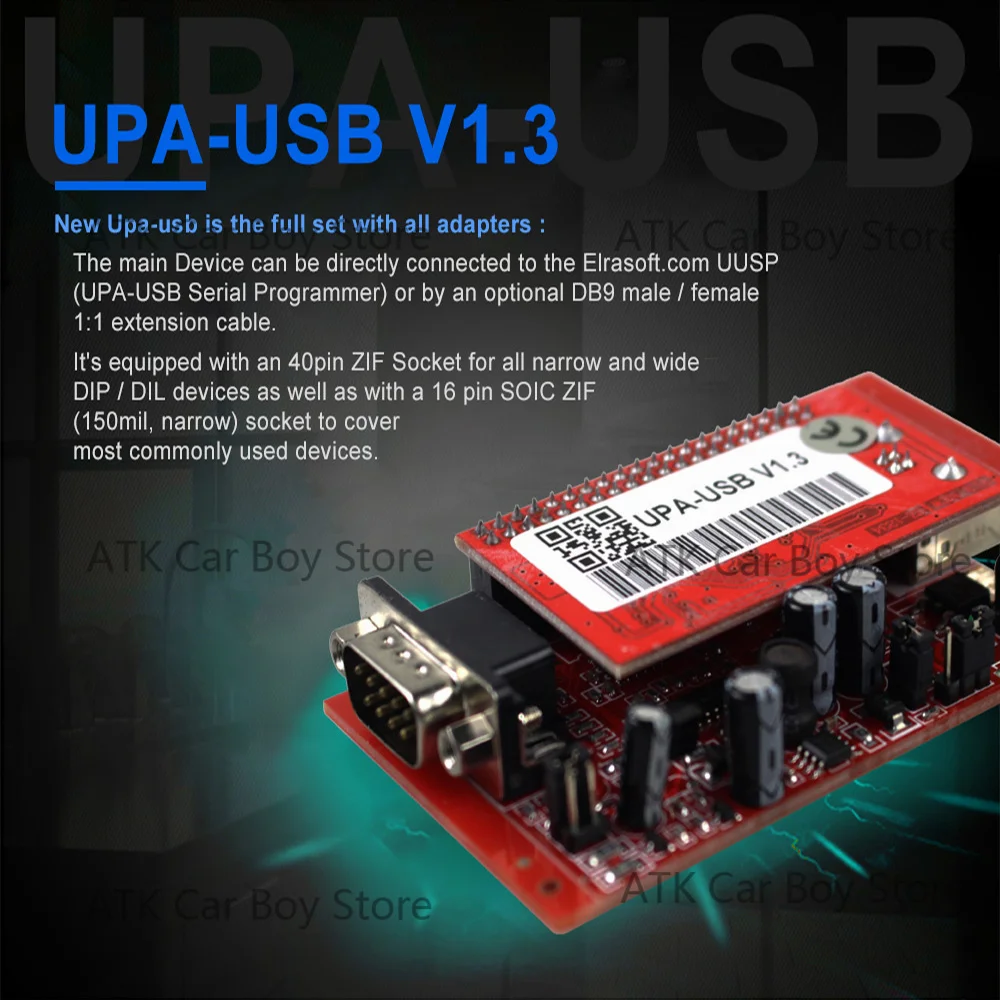 2024 UPA USB with 1.3 adapter EEPROM ECU programmer diagnostic tool UPA-USB ECU programmer UPA USB V1.3 with full UPA adapter