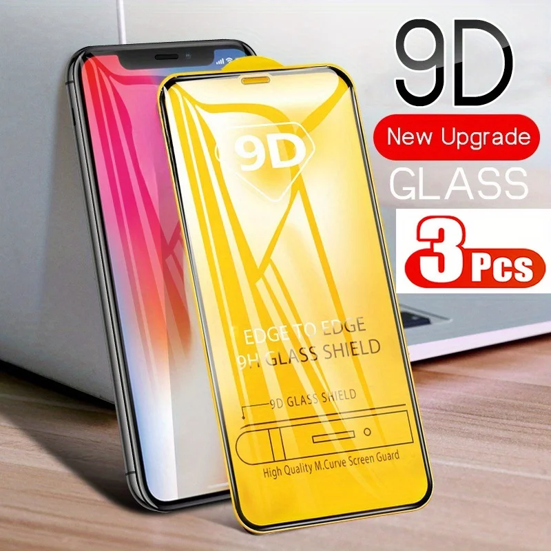 3 Pcs 9D Tempered G…