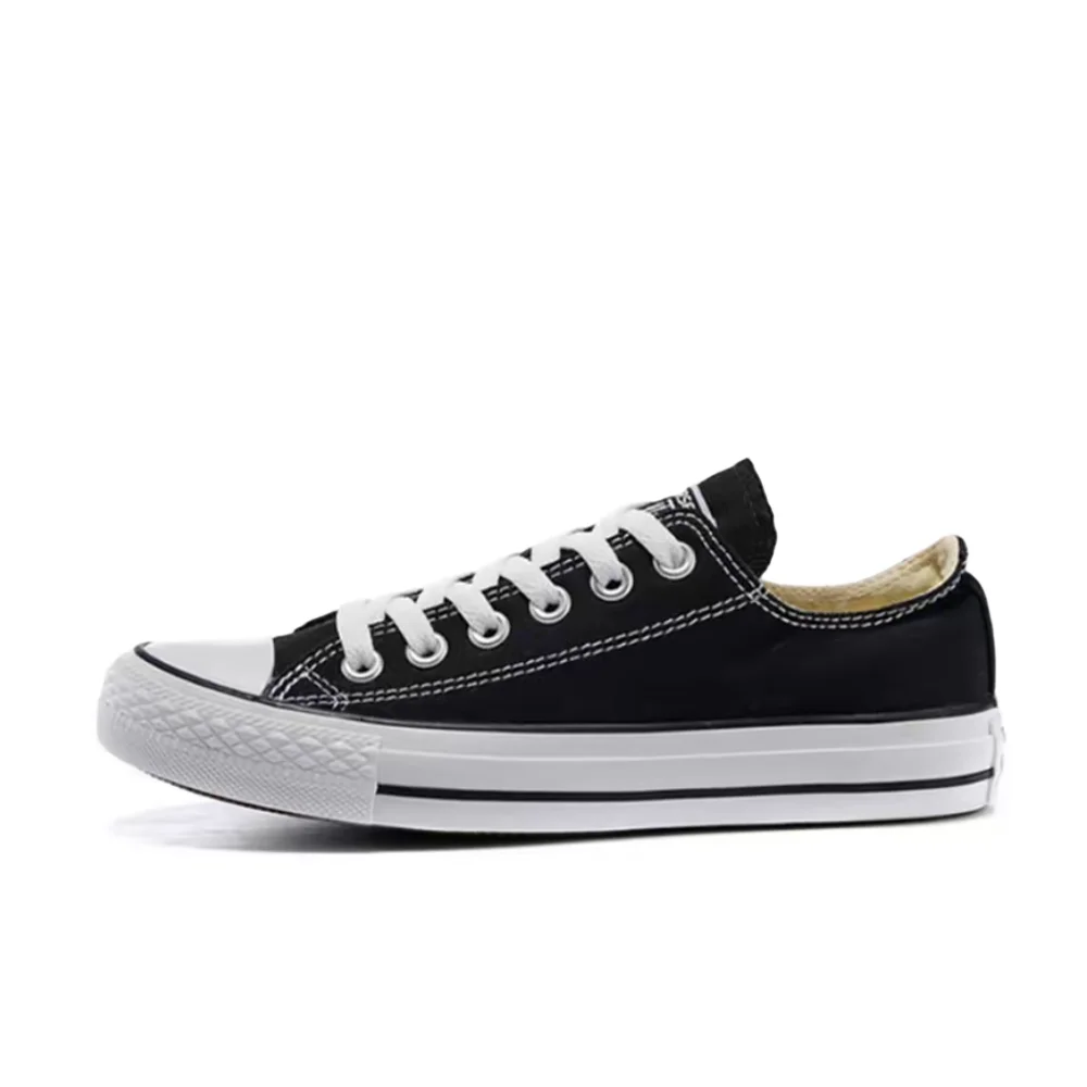 Converse All Star Unisex Black/White Low-Top Canvas Sneakers – Timeless Stylish Retro Design, Versatile Durable Comfort 101001C