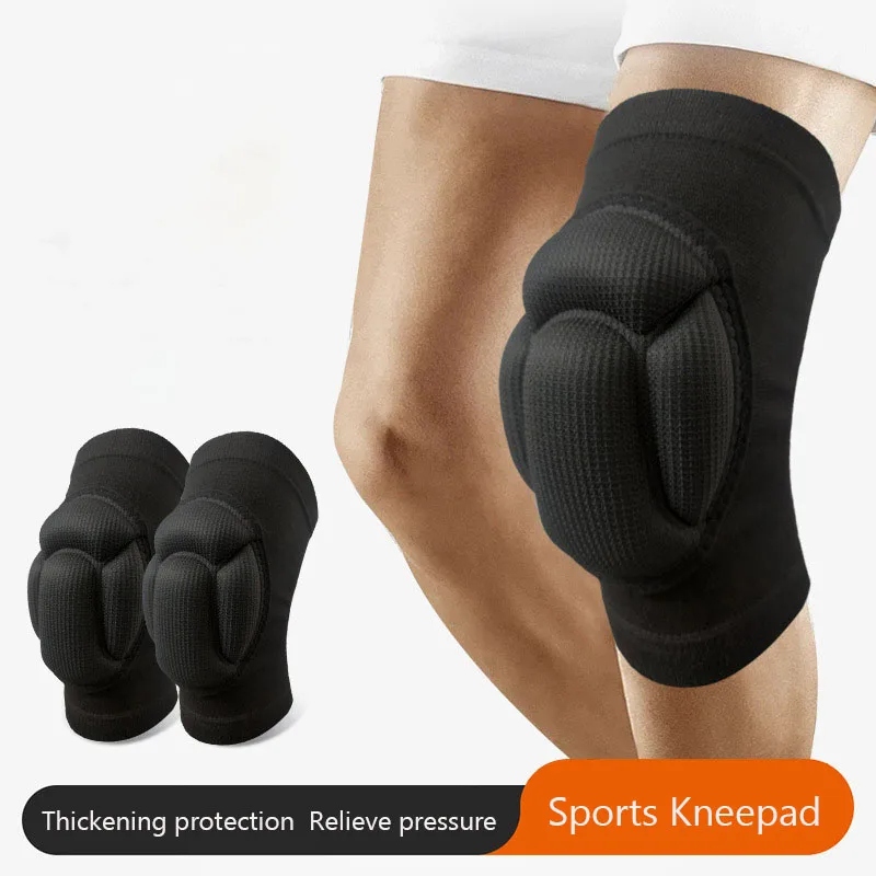 1PC Thickened protection Sports Kneepad Men Elastic Knee Pads Support Fitness Gear Basketball Brace Protector Male NonSlip Pads