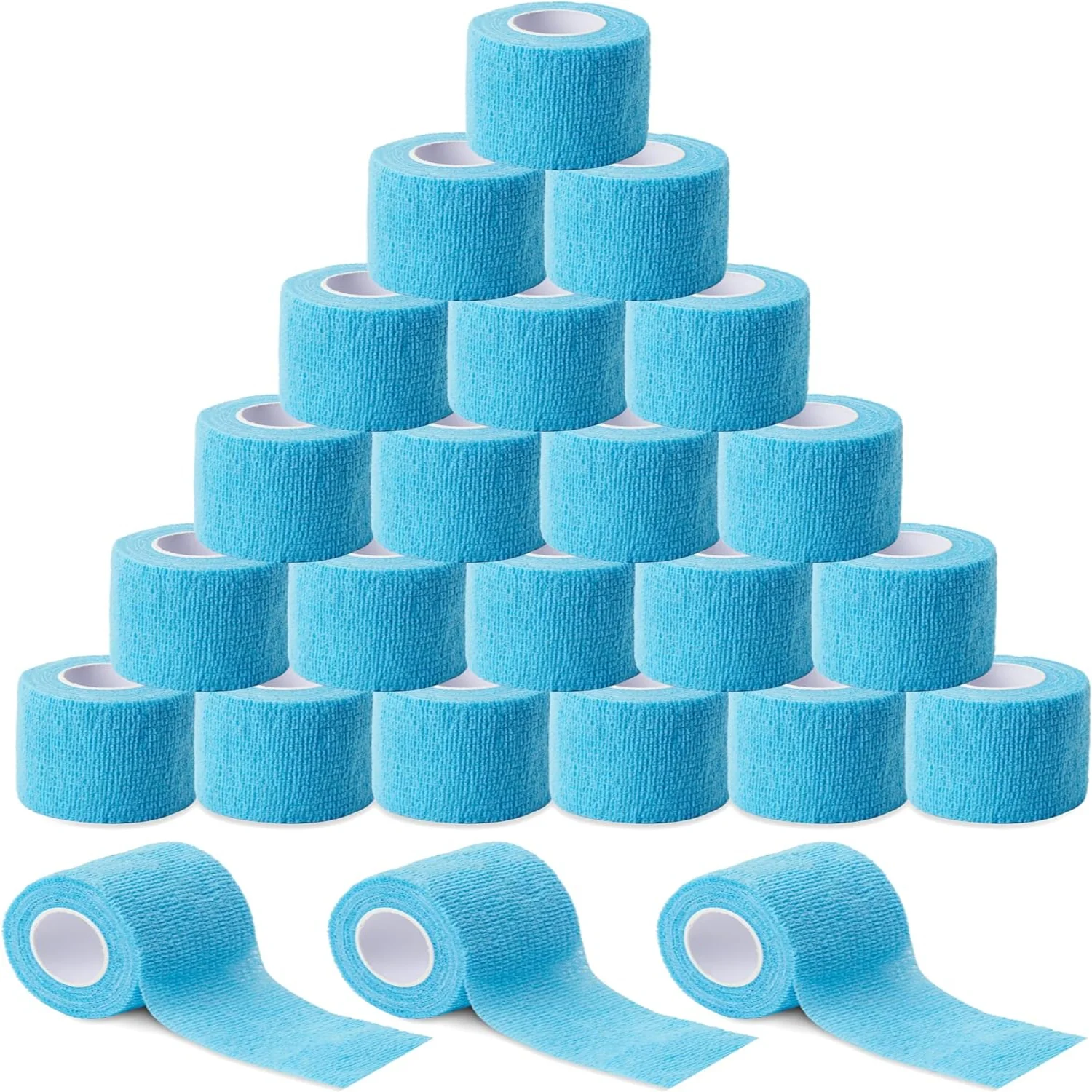 Wysokiej jakości czarne rolki taśmy sportowej Sensi Wrap - 24 sztuki, trwała i wygodna konstrukcja zapewniająca długotrwałą podpórkę, elastyczna