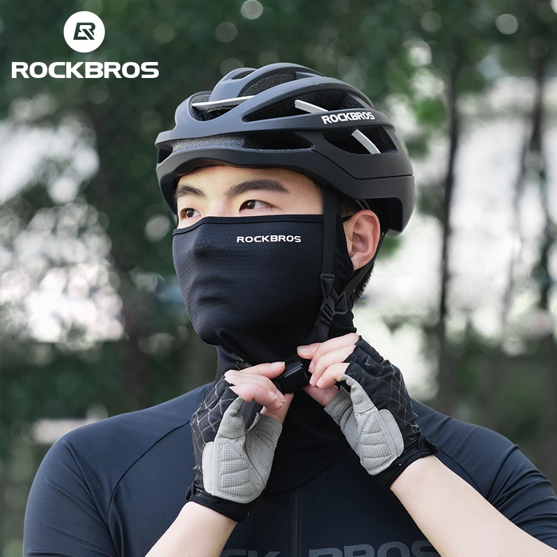 ROCKBROS Maschera estiva in seta di ghiaccio Protezione solare Anti-UV Asciugatura rapida Orecchio regolabile Sciarpa traspirante Copricapo da ciclismo antipolvere