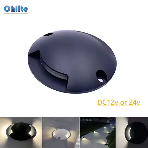 Ultra-thin Outdoor Ground Spots LED IP67 Surface Mounted Step Light DC12V 24V 1W 2W Courtyard Lawn Wall Deck Side Lighting