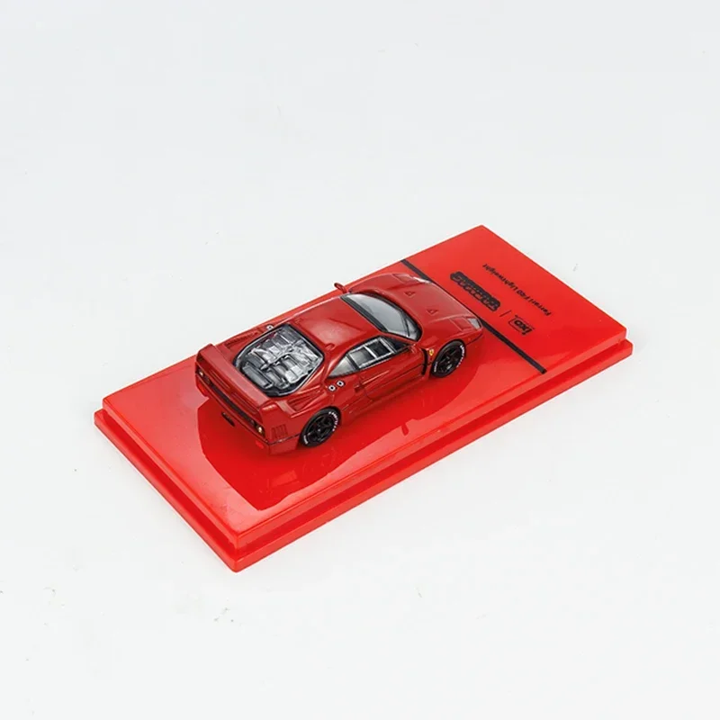 Liga Die-Cast Sport Vehicle Collection, obras de asfalto, Lightweight Model Car F40, versão Racing, vermelho, 1:64