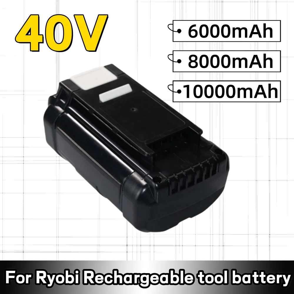 

40V 6000/8000/10000mAh Rechargeable Lithium-ion Battery Suitable For Replacing Ryobi Power Tools