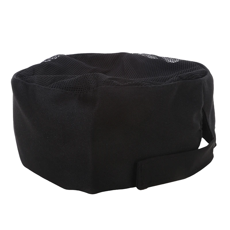 Uomini e donne cucina ristorante negozio cameriere cappello da cuoco maglia traspirante doppio strato Flat Top cappelli da lavoro