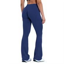 Legging Flared Seamless Tummy Control Scrunch Sportswear Pro - Ink Blue