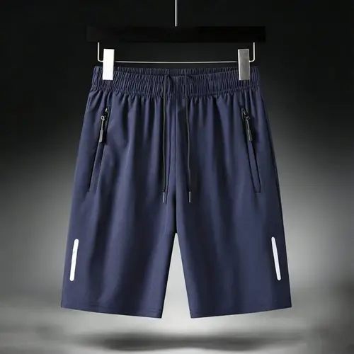 Men's Summer Ultra-thin Ice Silk Beach Casual Shorts Jogging Sport Quick Dry Male Zipper Loose Gym Sports Short Pants Sweatpant - Image 8