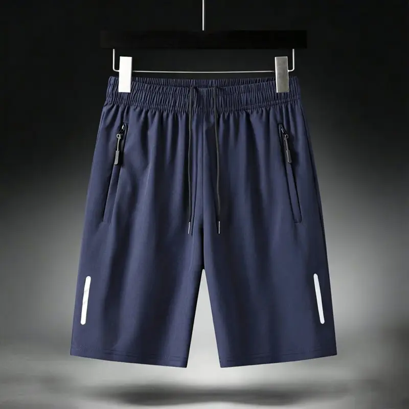 Men's Summer Ultra-thin Ice Silk Beach Casual Shorts Jogging Sport Quick Dry Male Zipper Loose Gym Sports Short Pants Sweatpant - Image 8