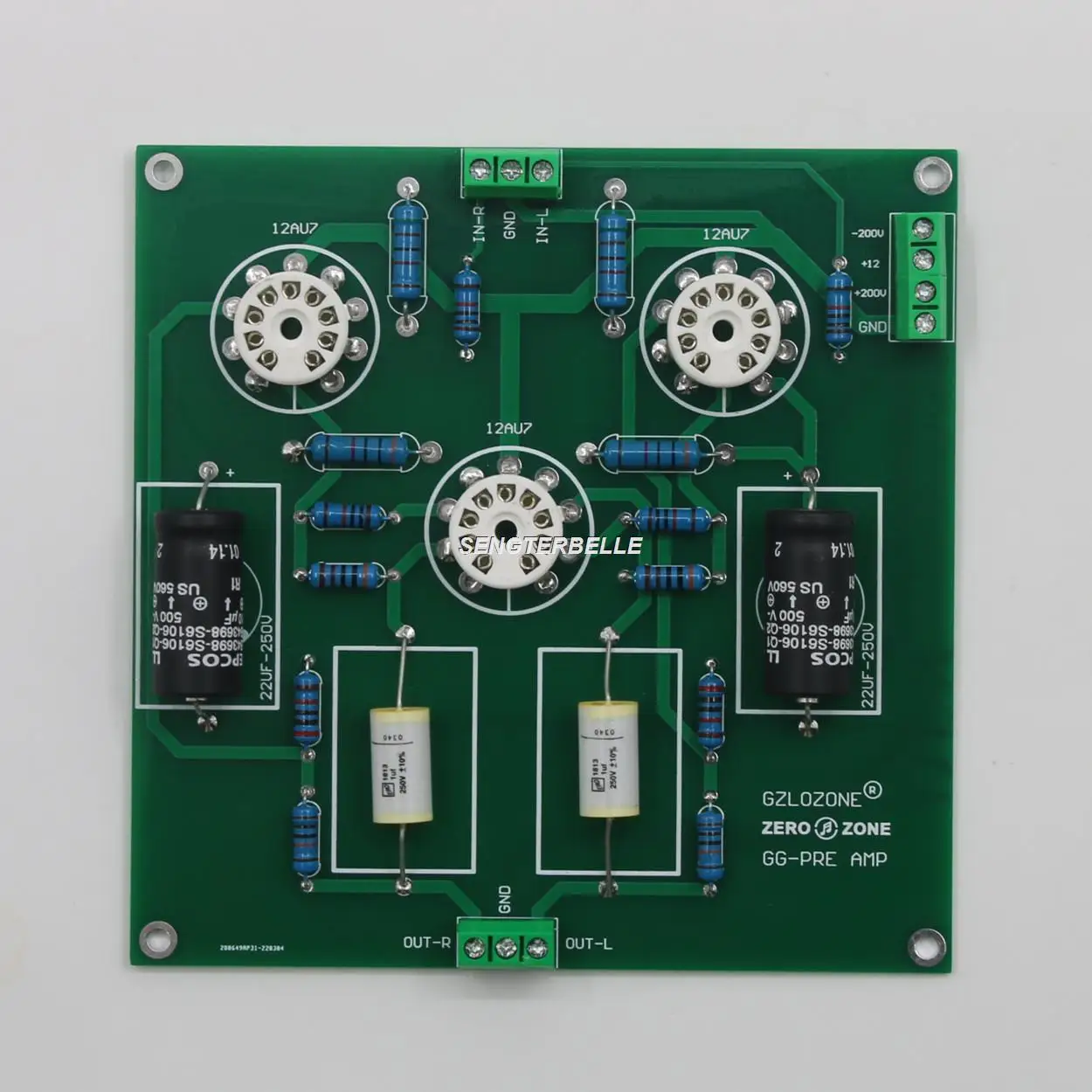 Placa/Kit/Pcb del preamplificador estéreo del buffer del tubo de HiFi 12AU7 consulte el preamplificador GG de la red de tierra
