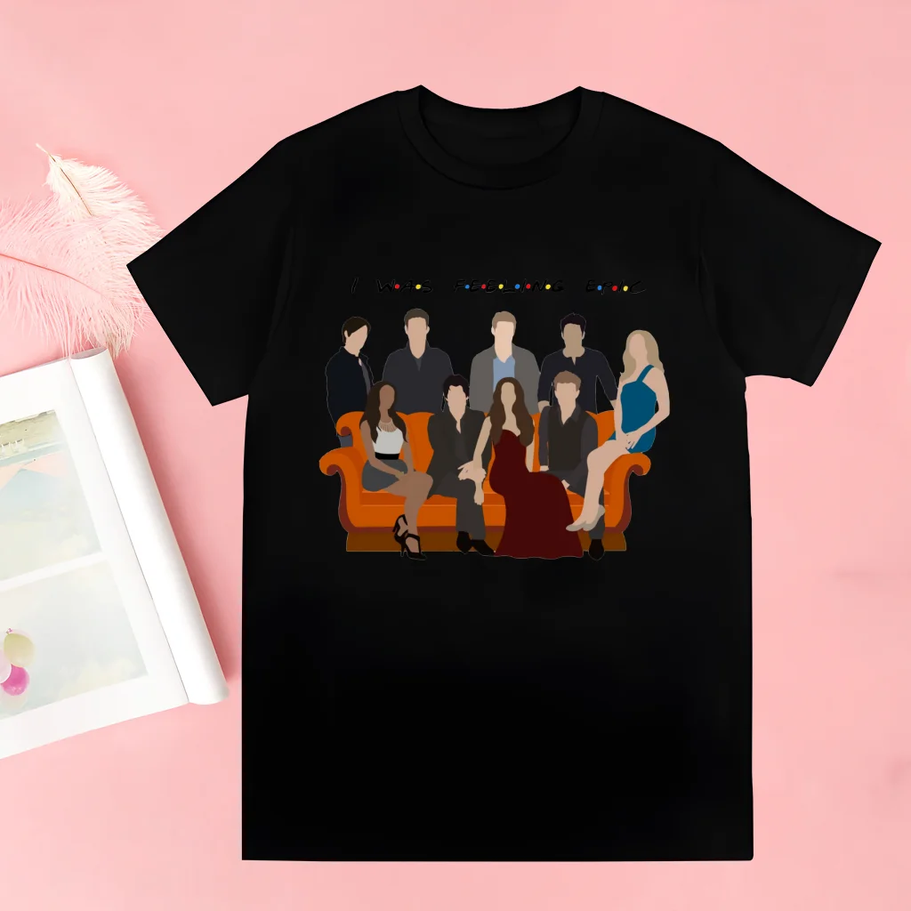 

the vampire diaries Printed T Shirts Spring Tops Summer Tees Men Women Short Sleeve Casual Personaity T Shirts