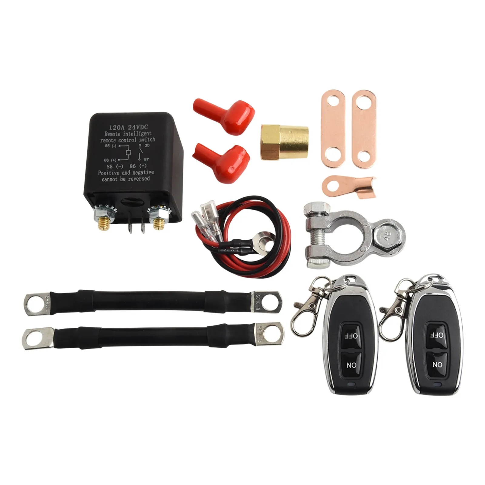 RF Remote Switch Remote Battery Disconnect Switch Remote Control Isolation High Conductivity Terminal Anti-theft Battery Switch