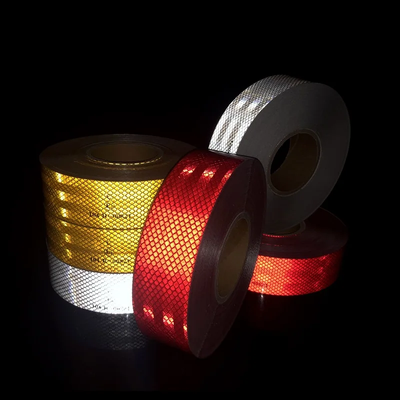 Reflective Self-Adhesive Warning Tape, Super Bright Reflective Sheeting, Decorative Sticker, PET