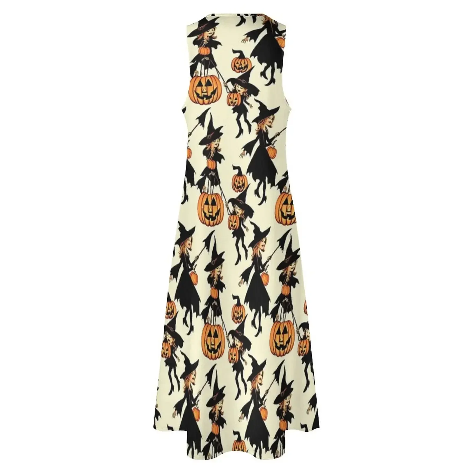 ชุดเดรสยาวลายแม่มดสไตล์วินเทจ ชุดราตรีหรูหรา เสื้อผ้าผู้หญิง ชุดเดรสฤดูร้อนสำหรับผู้หญิง