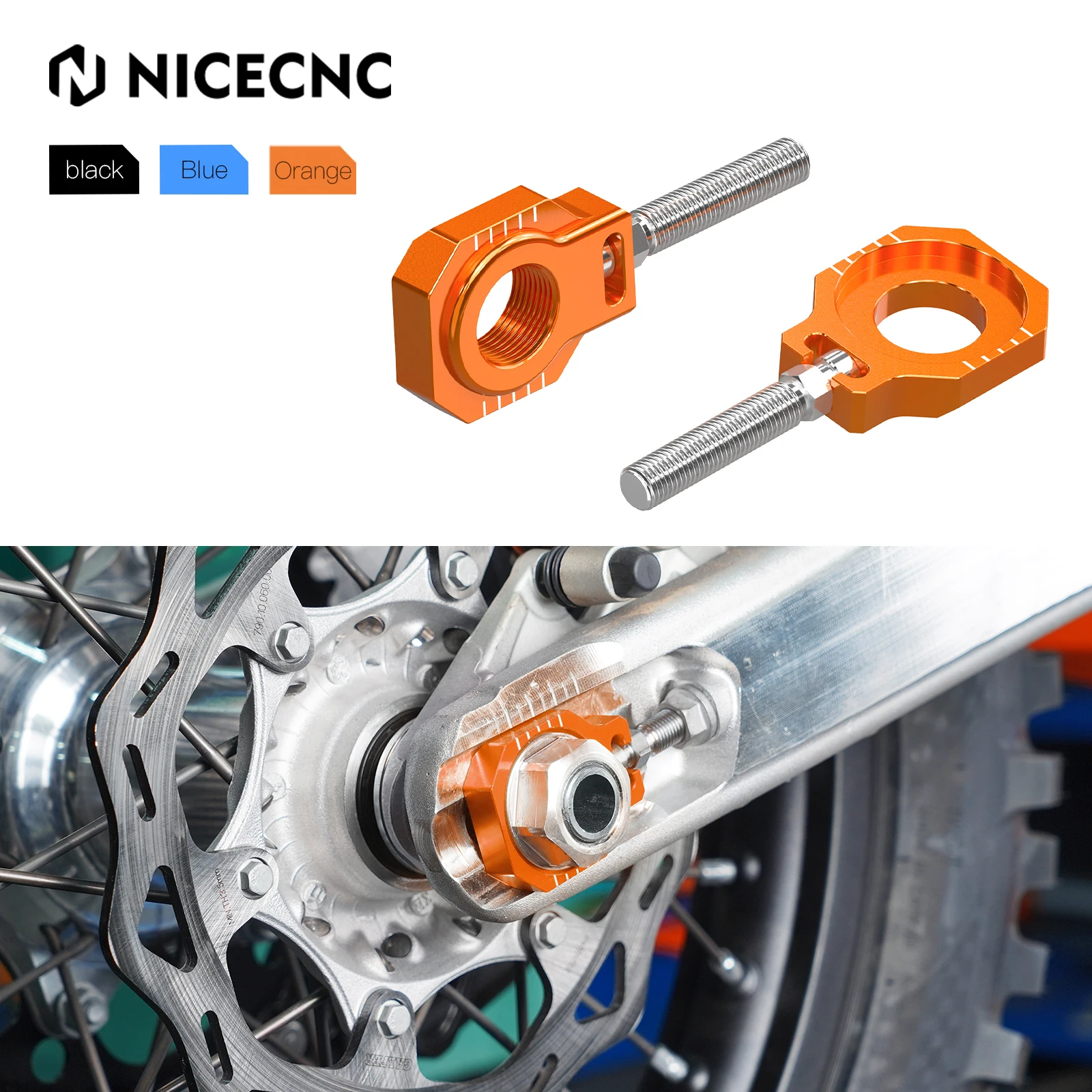 

2024 For KTM EXC 300 XC-W 250 EXC-F 500 EXCF 450 350 250 Motorcycle Rear Chain Adjuster Axle Block XC SX 125 XC-F SX-F 450 2023