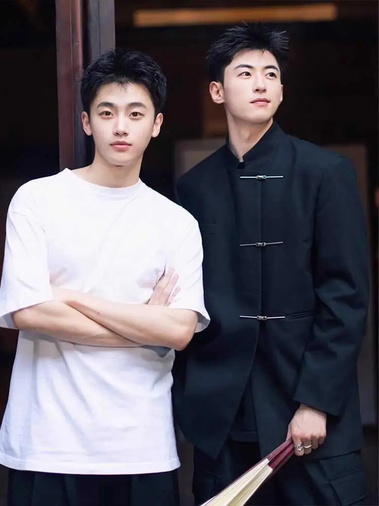 

New Chinese Sle Men's Wedding Suit Jaet oulder Padded Tuxedo Coat Engagement Par Casual Western Wear for Youth