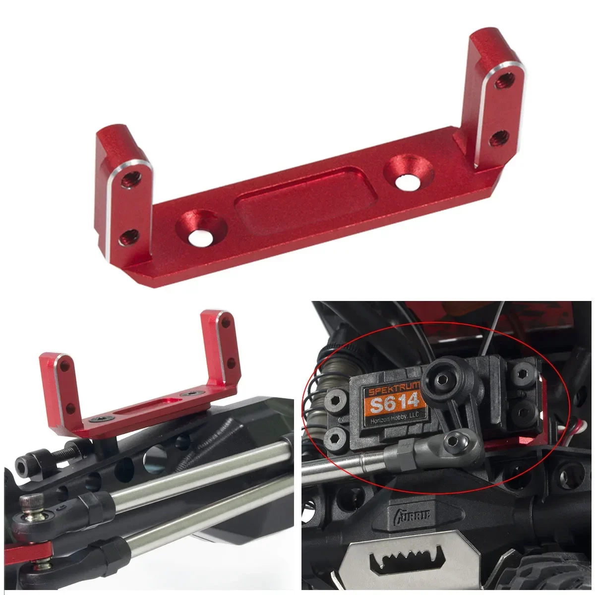 Aluminum Alloy Servo Mount Stand for 1/10 RC Rigs Crawler Axial Capra 1.9 Unlimited Trail Buggy Vanquish F9 SOA 4WD Upgrade