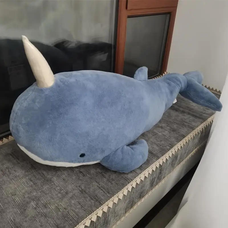 Large Size 60-120cm Shark And Whale Plush Toy Soft Stuffed Animal Baby Shark Pillow for Birthday Gifts Cushion Doll For Children