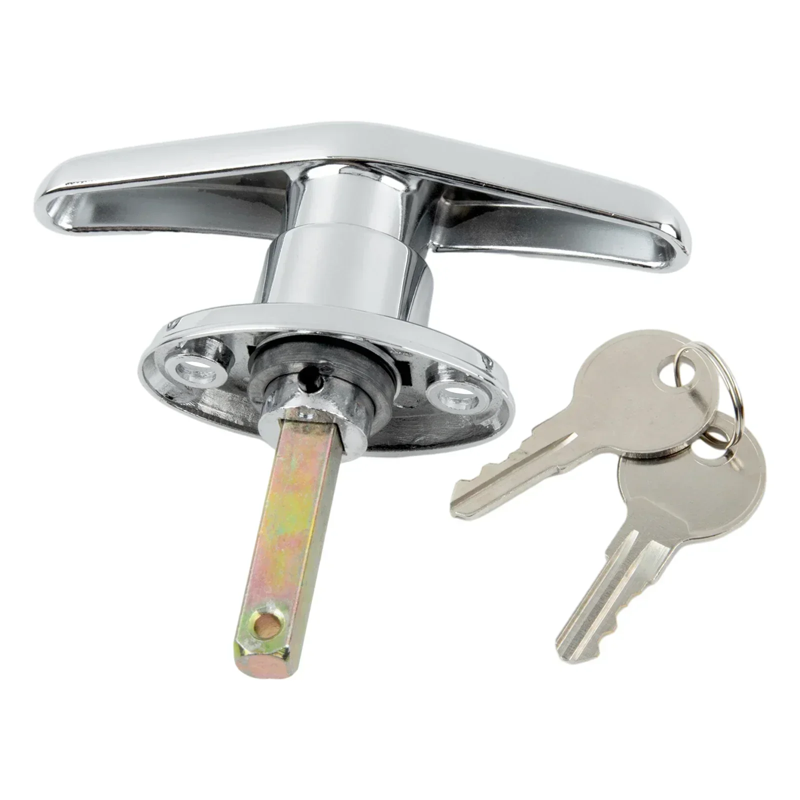 

Надежный замок с Т-образной ручкой для автофургонов и кемперов. Различный металлический материал с гладкой отделкой для повышенной безопасности.